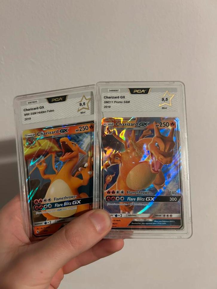 Pokemon - Charizard GX Pca 9,5, Hobby en Vrije tijd, Verzamelkaartspellen | Pokémon, Zo goed als nieuw, Ophalen of Verzenden