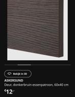 Askersund Ikea keukenfronten | 2x ladefront | 1x deur, Ophalen, Bruin, 50 tot 100 cm, Zo goed als nieuw
