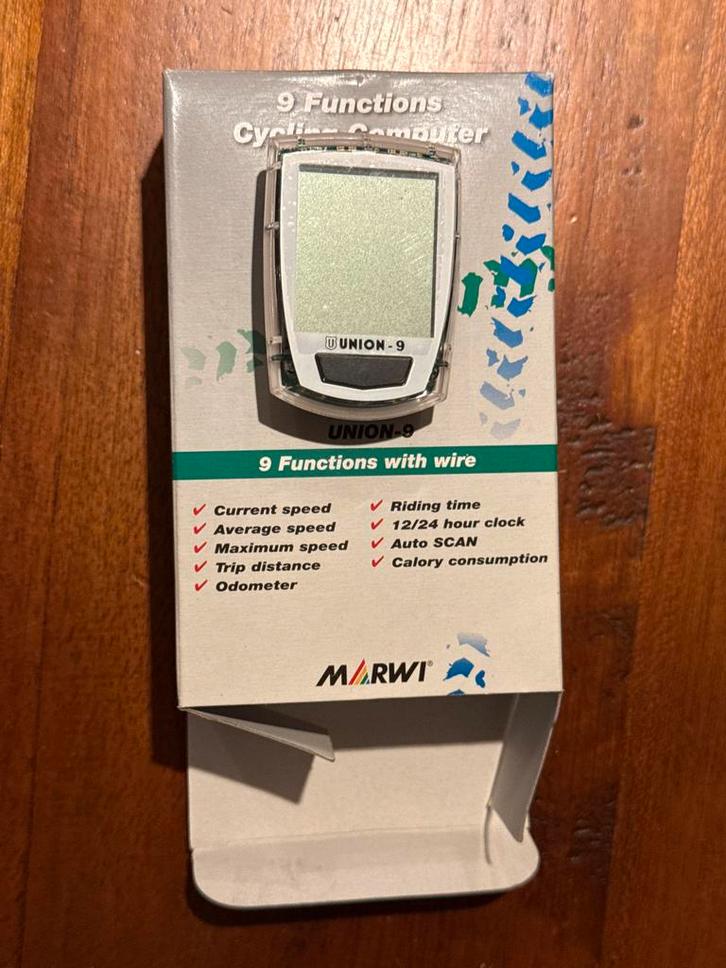 Union-9 Fietscomputer - Nieuw in doos!, Sport en Fitness, Wielrennen, Nieuw, Ophalen of Verzenden