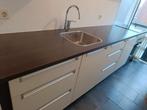 Nette witte keuken, inclusief koelkast en spoelbak+kraan, Ophalen, Gebruikt, 200 cm of meer, 25 tot 50 cm