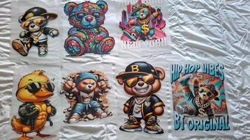 Hele groote afbeeldingen om kleding te bedrukken - strijken beschikbaar voor biedingen