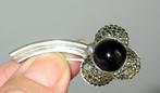 Theodor Fahrner original zilveren 935 broche onyx markasiet, Sieraden, Tassen en Uiterlijk, Verzenden, Zilver, Broche, Met edelsteen
