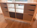 Kallax Ikea kast wit 12 vakken (77x147 cm) met onderstel, Ophalen, Zo goed als nieuw, 25 tot 50 cm, Met deur(en)
