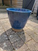 Prachtige geglazuurde buitenpot, Tuin, Rond, Zo goed als nieuw, Aardewerk