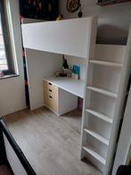 Ikea Stuva hoogslaper met kast en bureau met lades, Huis en Inrichting, Ophalen, 90 cm, Eenpersoons, Wit