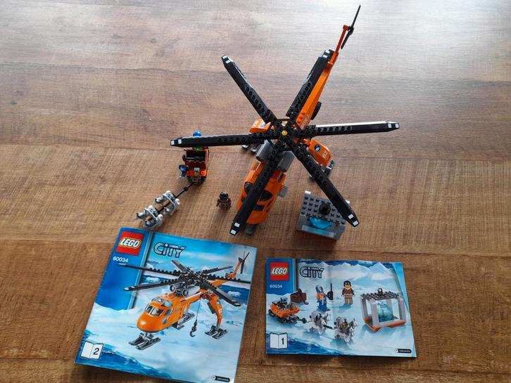Lego city 60034 artic helikopterkraan en sledehonden, Kinderen en Baby's, Speelgoed | Duplo en Lego, Zo goed als nieuw, Ophalen of Verzenden