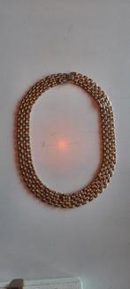 Vintage goldtone choker,basketweave., Sieraden, Tassen en Uiterlijk, Antieke sieraden, Ophalen of Verzenden, Overige materialen