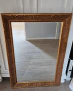 Hangpiegel in goudkleurige lijst met facetglas., Ophalen, Zo goed als nieuw, Rechthoekig, Minder dan 100 cm