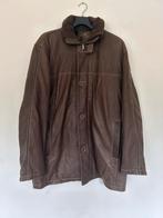 Donkerbruine leren winterjas - Maat 54, Ophalen of Verzenden, Zo goed als nieuw, Maat 52/54 (L), Bruin