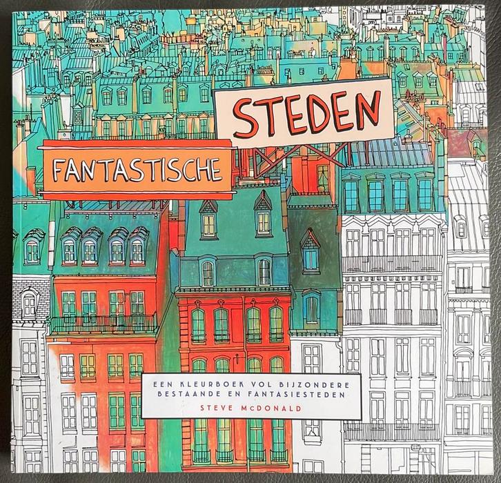 Steve McDonald kleurboek vol Fantastische steden, Boeken, Hobby en Vrije tijd, Nieuw, Ophalen