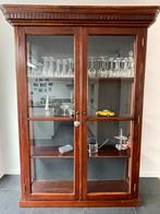 Teakhouten vitrine kast , in goede staat, Ophalen, Gebruikt, 200 cm of meer, 150 tot 200 cm