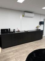 Complete IKEA keuken met inbouw koelkast, zo goed als nieuw, Ophalen, Overige materialen, Zwart, Enkelwandige keuken
