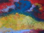 Abstract schilderij, 80x60 cm. Rood/geel/groen/blauw. Acryl., Huis en Inrichting, Woonaccessoires | Schilderijen, Tekeningen en Foto's