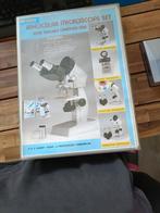 Binoculair microscoop set inclusief inhoud, Ophalen, Zo goed als nieuw, Biologische microscoop