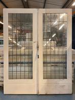 Set glas in lood schuif / en-suite deuren 209x167cm., Antiek en Kunst, Curiosa en Brocante, Ophalen