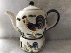 Pasen. Vintage theepot met warmhouder. Decor haan, Verzenden