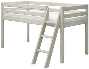 Mooi whitewashed Flexa bed - halfhoogslaper beschikbaar voor biedingen