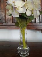 Nieuwe chique kristallen vaas met ingegraveerde bloemen, Overige kleuren, Nieuw, Ophalen of Verzenden, Glas