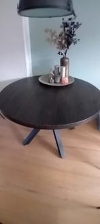 Ronde eettafel zwart beukenhout, Huis en Inrichting, Tafels | Eettafels, Ophalen, Gebruikt, Rond, Vier personen