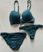 Lingerie Marlies Dekkers BH 70C, string + slip Small (R223), Marlies Dekkers, Ophalen of Verzenden, Groen, Setje
