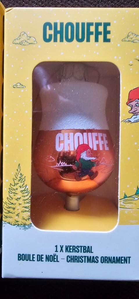 La Chouffe Kerstbal - Nieuw in doos!, Verzamelen, Biermerken, Nieuw, Overige merken, Ophalen of Verzenden