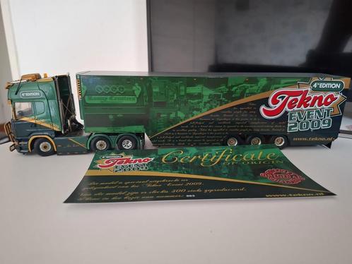Tekno Event 2009 Scania Trekker met Oplegger - Zeldzaam!, Hobby en Vrije tijd, Modelauto's | 1:50, Zo goed als nieuw, Auto, Overige merken
