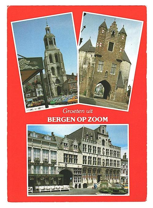 38505	Bergen	op Zoom	 Gelopen met postzegel, Verzamelen, Ansichtkaarten | Nederland, Gelopen, Noord-Brabant, Ophalen of Verzenden