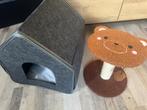 Kattenhuis en krabpaal, Dieren en Toebehoren, Katten-accessoires, Ophalen, Zo goed als nieuw