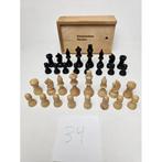 # Staunton schaakset van hout Koninghoogte 8 cm set 34, Hobby en Vrije tijd, Ophalen of Verzenden, Gebruikt