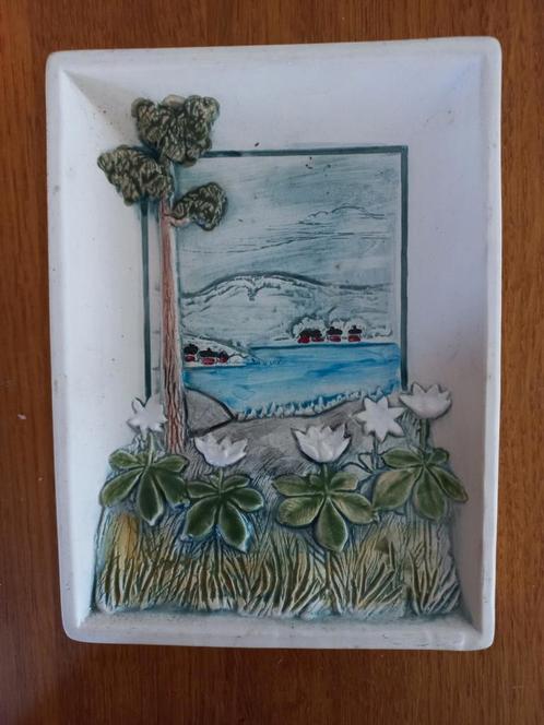 Jie Gantofta wandtegel, met reliëf, extra dik, 13 x 17 cm, Antiek en Kunst, Antiek | Wandborden en Tegels, Ophalen of Verzenden
