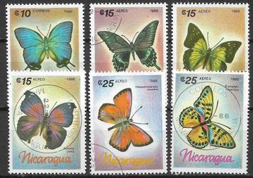 Nicaragua 1986 Vlinder insect luchtpost CTO beschikbaar voor biedingen