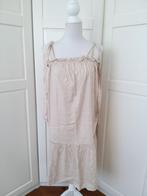 Smashed Lemon nieuwe beige mouwloze jurk met linnen L XL, Beige, Maat 46/48 (XL) of groter, Nieuw, Ophalen of Verzenden