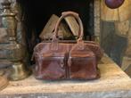 Bear Design Leren Cowboybag, Sieraden, Tassen en Uiterlijk, Tassen | Damestassen, Ophalen of Verzenden, Gebruikt, Bruin, Handtas