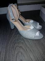 Nieuwe zilveren dameshakken – maat 38 – nooit gedragen, Overige kleuren, Nieuw, Sandalen of Muiltjes, Ophalen of Verzenden