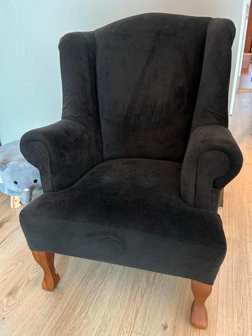 Luxe Kinder Oorfauteuil - Zwart