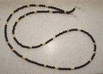 Brilkoordje van natuursteen blackstone en goudkleurige krale, Adorabeads, Nieuw, Ophalen of Verzenden, Want 18  Hoogvliet