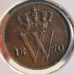 1 cent 1870, Postzegels en Munten, Munten | Nederland, Ophalen of Verzenden, Koning Willem III, 1 cent, Losse munt