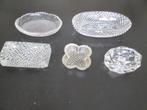 5 x Antiek Kristal Zoutvaatjes ,Ringen bakje ? & Schaaltjes, Ophalen of Verzenden