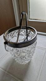 kristal-glas ijsblokhouder met grijper, Antiek en Kunst, Ophalen of Verzenden