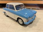 1:24 Trabant P50 1959 Whitebox Blauw/wit, Hobby en Vrije tijd, Modelauto's | 1:24, Ophalen of Verzenden, Gebruikt, Auto, Overige merken