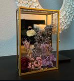 Glazen doosje met droogbloemen en vlinder, Huis en Inrichting, Woonaccessoires | Stolpen, Ophalen of Verzenden, Nieuw