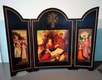 Drieluik schilderstuk op paneel, Antiek en Kunst, Antiek | Religie, Ophalen