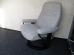 NIEUWSTAAT Stressless Consul comfort relax fauteuil grijs, Huis en Inrichting, Fauteuils, Ophalen, Zo goed als nieuw, Metaal