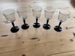 Mooie borrelglaasjes. Zwarte voet., Verzamelen, Glas en Borrelglaasjes, Ophalen of Verzenden, Zo goed als nieuw, Borrel- of Shotglas
