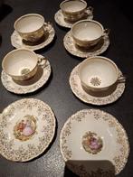 Antiek Kronester Bavaria Theeservies - 5 Kopjes & 7 Schotels, Antiek en Kunst, Antiek | Servies compleet, Ophalen of Verzenden