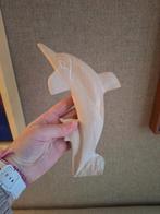 Vintage Natuursteen Dolfijn met Kind Beeld, Antiek en Kunst, Ophalen of Verzenden