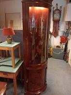 Hoekkast/Vitrinekast Mahonie Wortelnoten in Nieuwstaat