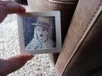 LANTAARNPLAATJE/DIA CHARLIE CHAPLIN "THE TRAMP" 7x7cm kader, Verzamelen, Ophalen, Zo goed als nieuw, Film, Overige typen