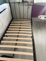 Bronzen metalen bedframe, Ophalen, 90 cm, Eenpersoons, Bruin