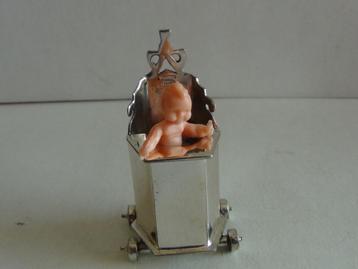 Miniatuur zilver L105-81 kakstoel zilveren miniaturen beschikbaar voor biedingen